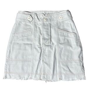 Free people alpha utility mini skirt frayed new 8 salt